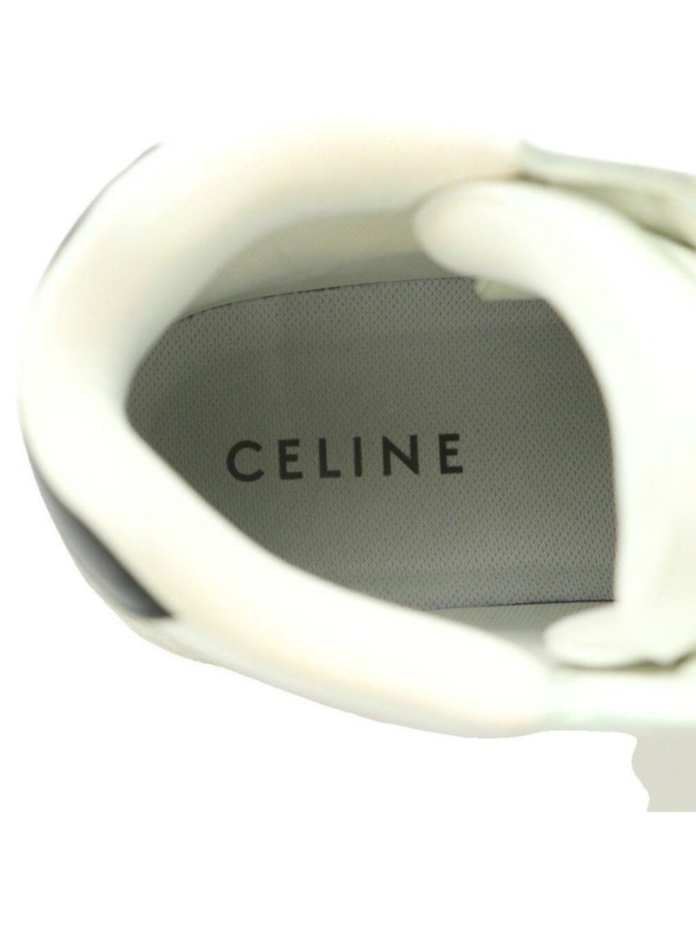 Celine High Top Sneakers Shoes 40 White Black AD - Picture 8 of 9